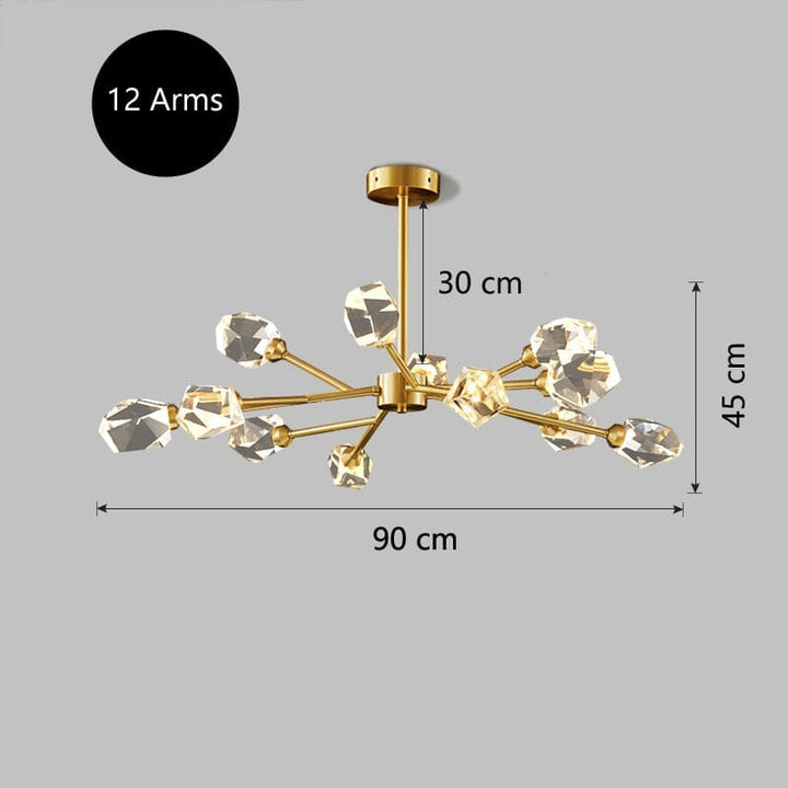 Eliza Crystal Sputnik LED Bulb Chandelier