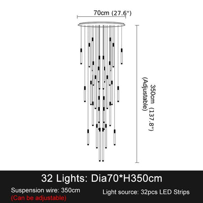Hanging Chandelier For Staircase, Foyer, Stairwell
