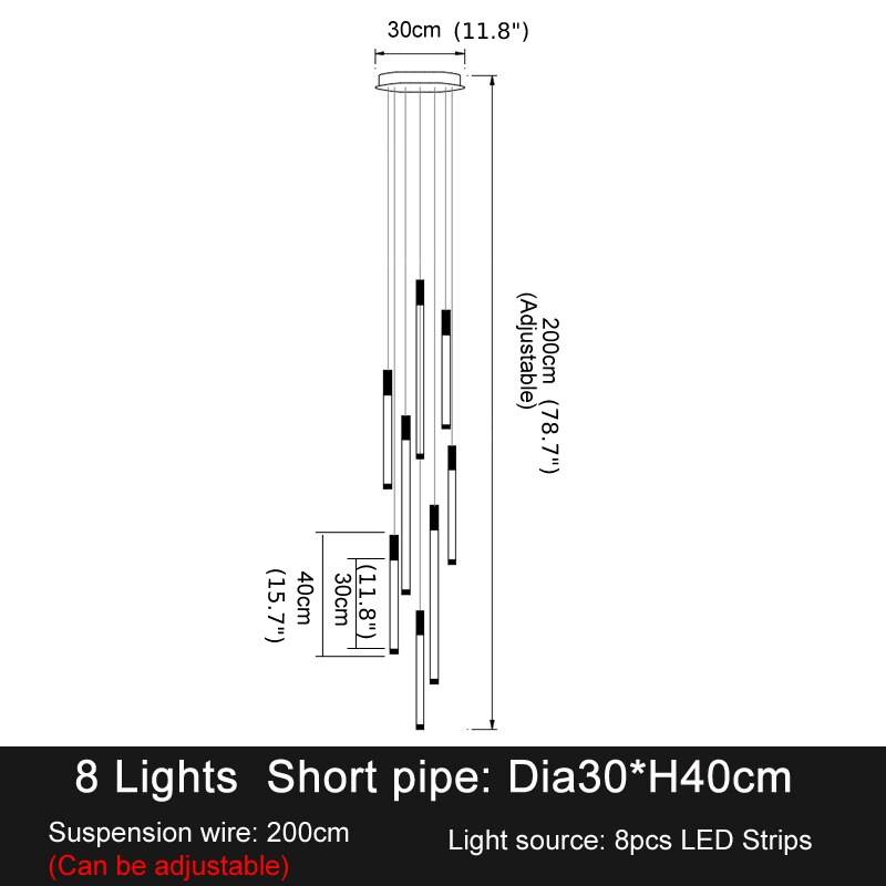 Hanging Chandelier For Staircase, Foyer, Stairwell