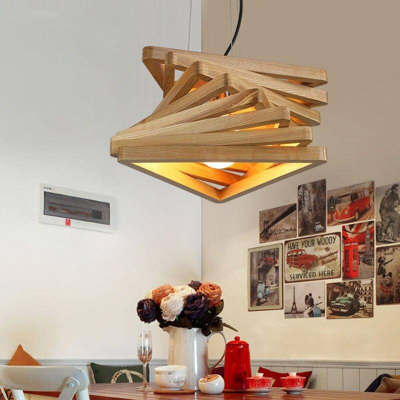 Snow Nordic Style Retro Wood Chandelier