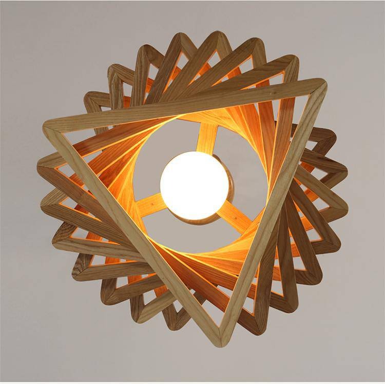 Snow Nordic Style Retro Wood Chandelier