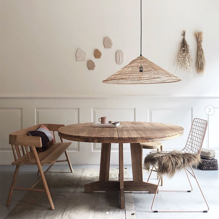Cosette Rustic Pendant Light Umbrella Wicker Lampshade