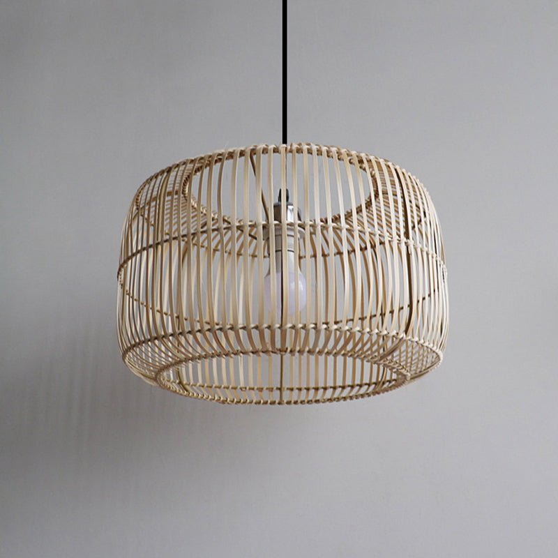 Jessi Lantern Shape Bamboo Pendant Light