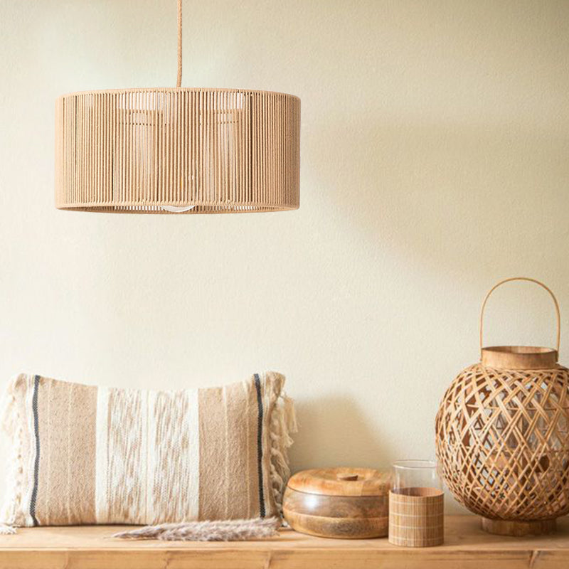 Flannery Boho Handmade Rope Woven Pendant Light