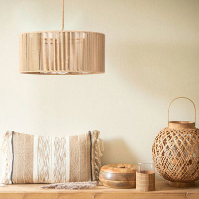 Flannery Boho Handmade Rope Woven Pendant Light