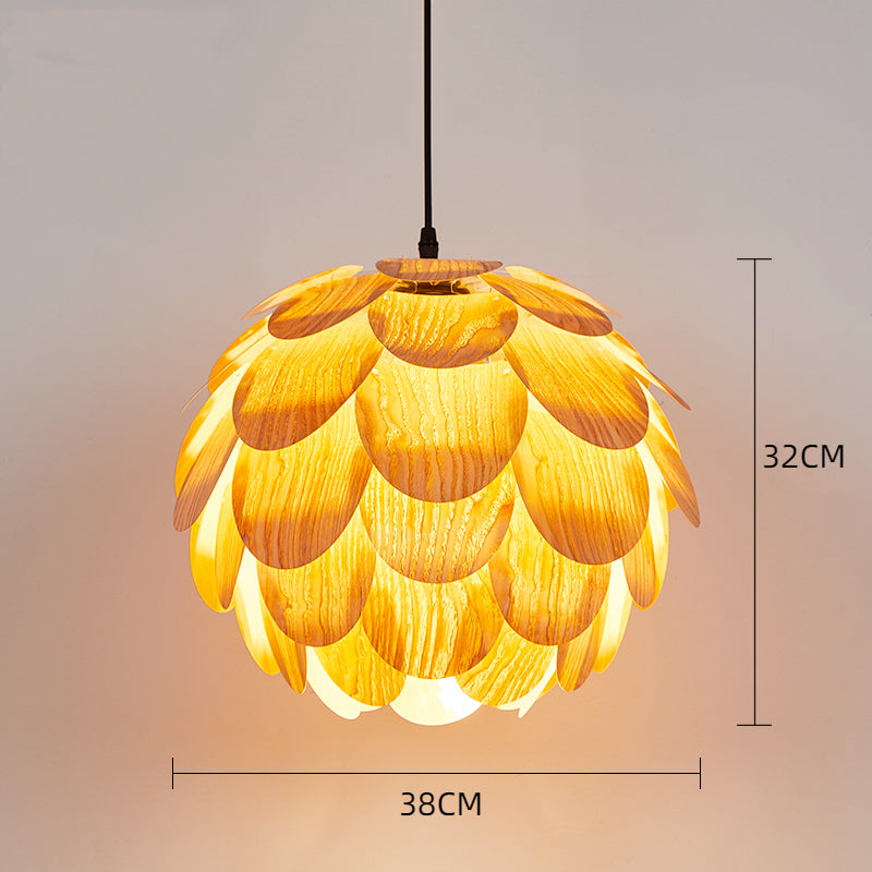Jamila Nordic Wooden Single Globe Pendant Lights