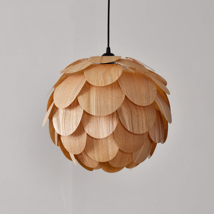 Jamila Nordic Wooden Single Globe Pendant Lights