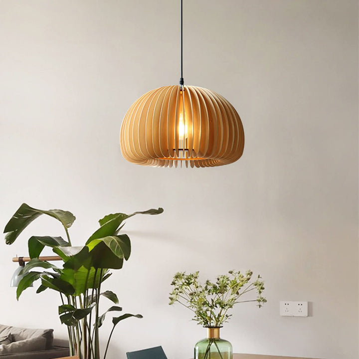 Maia Wooden Pumpkin Lamp Pendant Light
