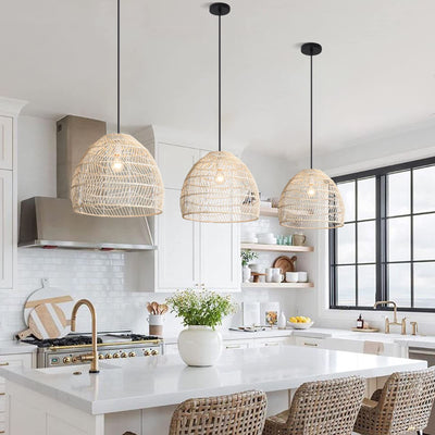 Fay Basket Rattan Woven Pendant Light