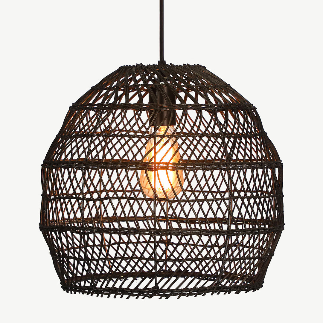 Solange Basket Rattan Woven Pendant Light 