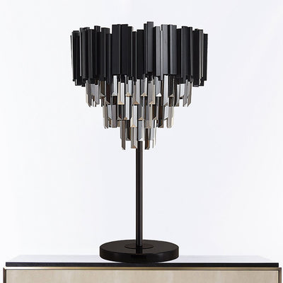 Evalina Black Crystal Luxury Table Lamp