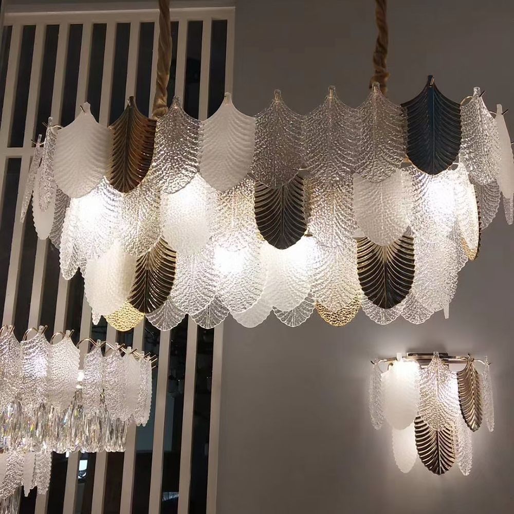 Tania Golden Feathers Chandelier