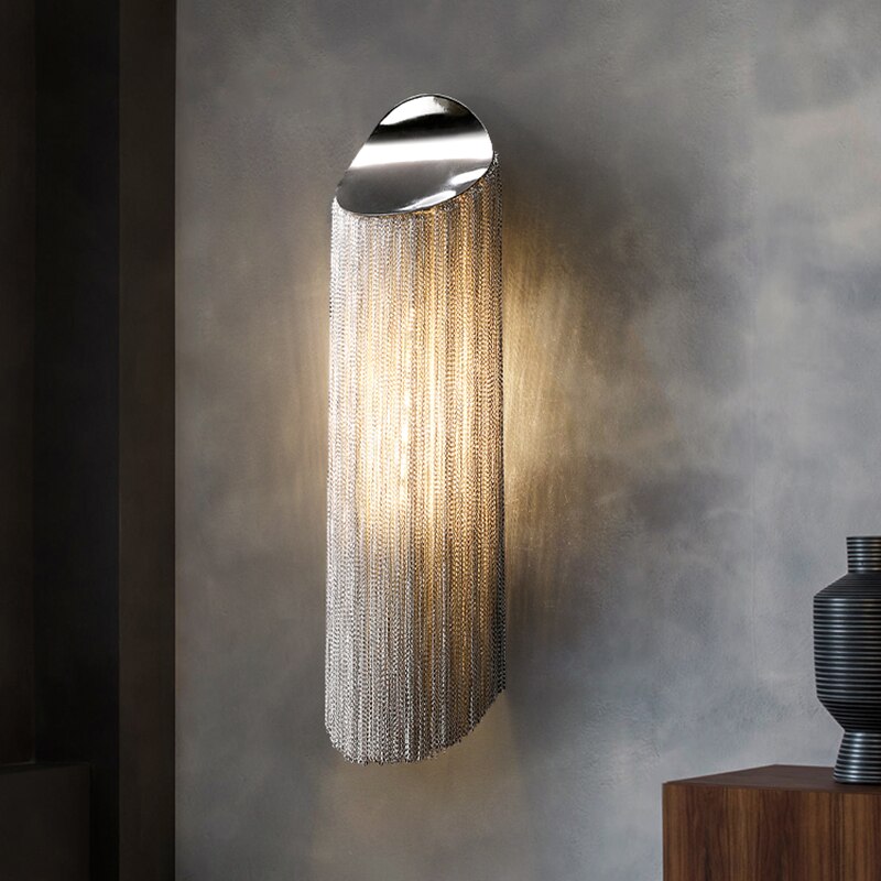 Psalm Steel Chained Wall Lamp