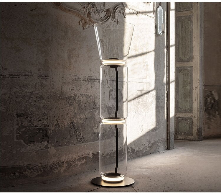 Elodie Glass Tubular Reflecting Table Lamps