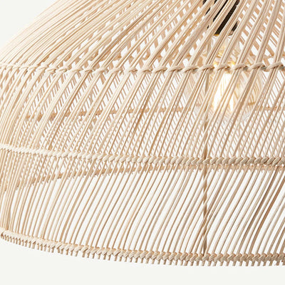 Daisy Rattan Weaving Bell Shape Pendant Lighting