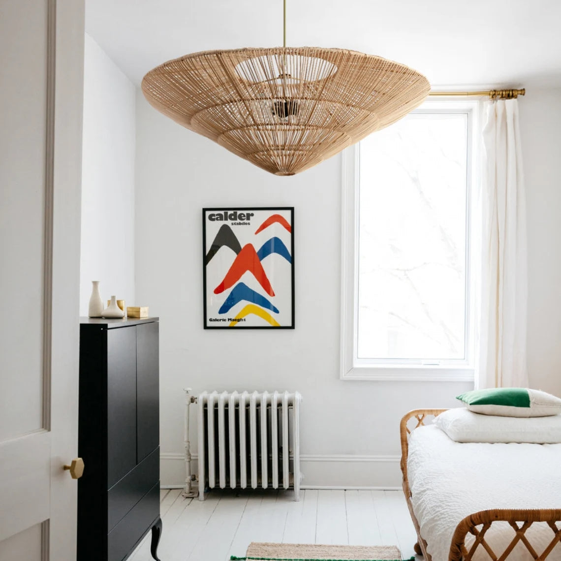 Prim Rattan Vintage Umbrella Pendant Light