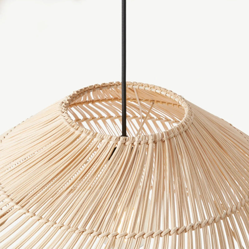 Daisy Rattan Weaving Bell Shape Pendant Lighting