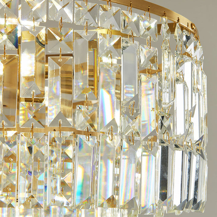 Alda Modern Luxury Gold Crystal Chandelier