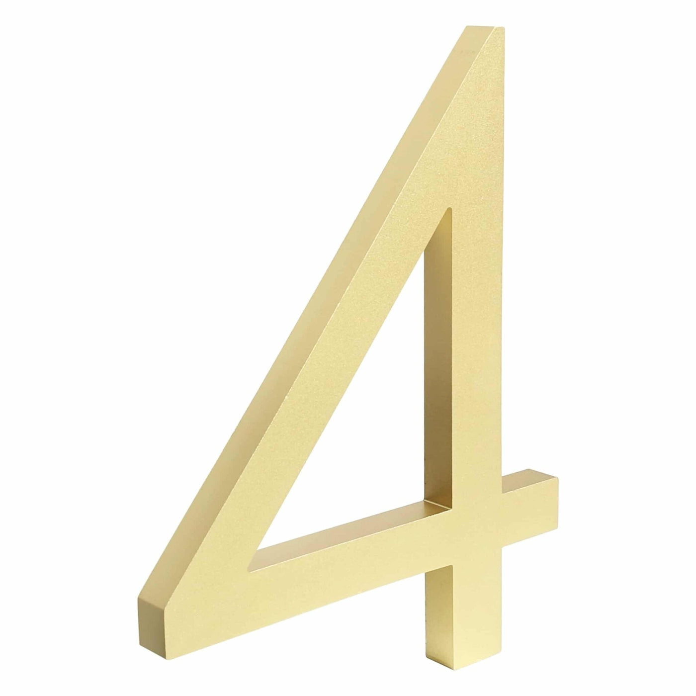 Katana Satin Brass Floating House Number Sign