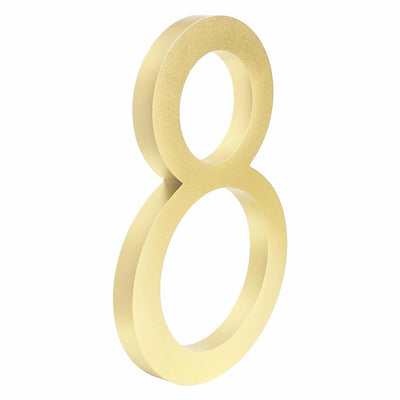 Katana Satin Brass Floating House Number Sign