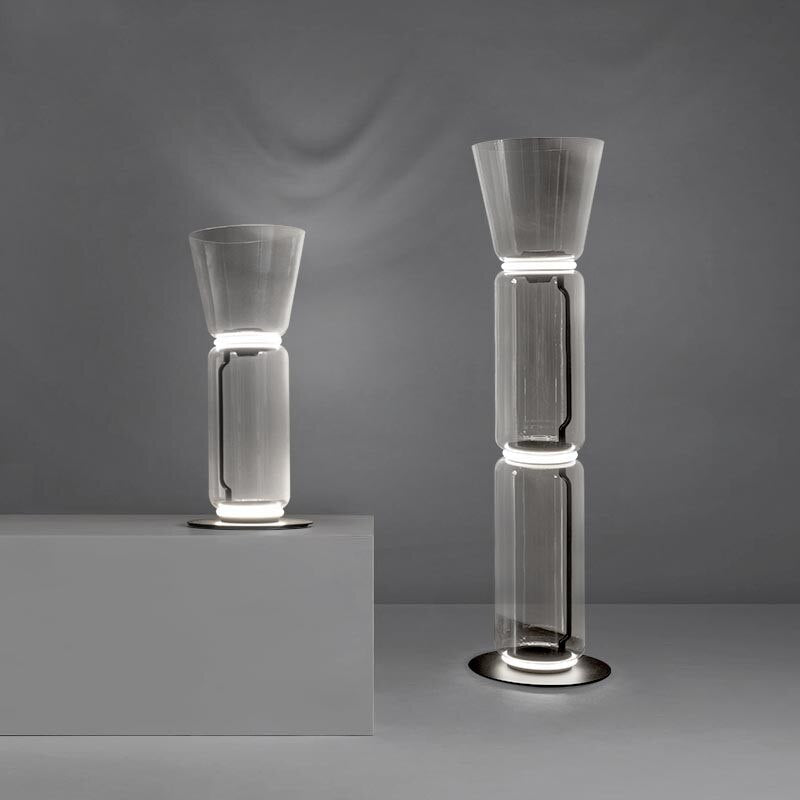 Elodie Glass Tubular Reflecting Table Lamps